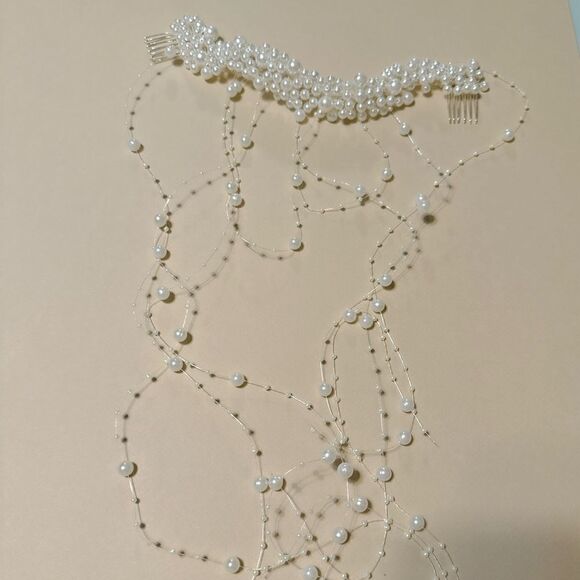 Boho pearl headband K12 - Picture 2 of 4